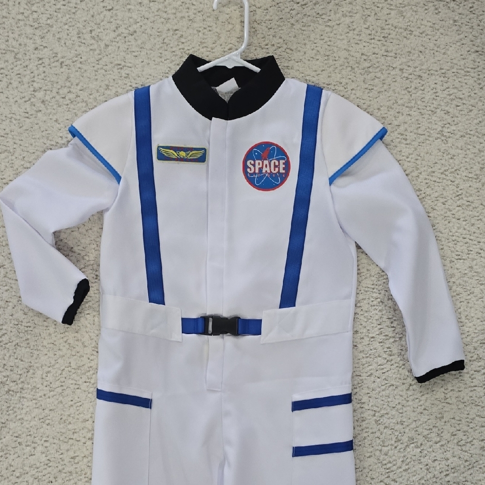 White and Blue Space Suit Costume